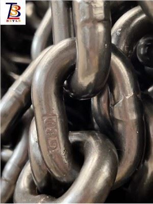 שרשרת הרמת פלדה בגימור שחור 80 En818-2 סגסוגת שרשרת הרמת פלדה G80